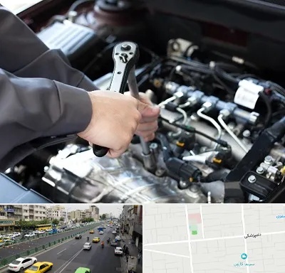 تعمیرگاه شبانه روزی در خیابان دامپزشکی