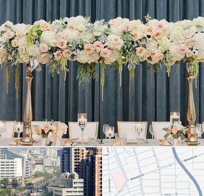 گل آرایی تالار در خیابان بهشتی