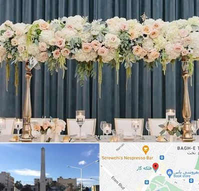 گل آرایی تالار در فلکه گاز شیراز