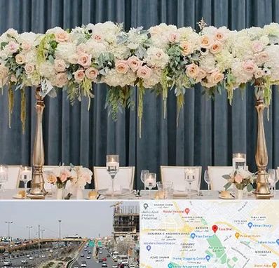 گل آرایی تالار در بلوار توس مشهد