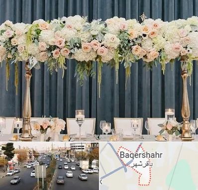 گل آرایی تالار در باقرشهر