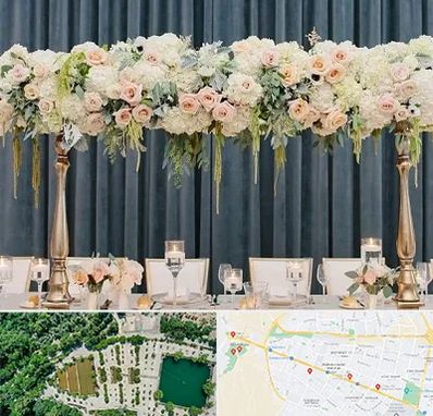 گل آرایی تالار در وکیل آباد مشهد