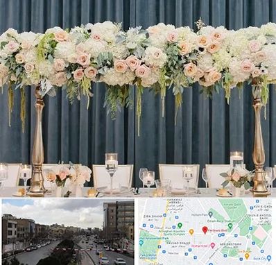 گل آرایی تالار در بلوار فردوسی مشهد