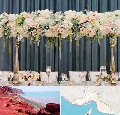 گل آرایی تالار در هرمزگان
