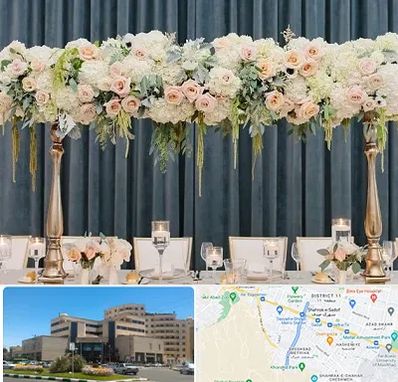 گل آرایی تالار در صیاد شیرازی مشهد