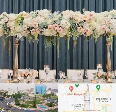 گل آرایی تالار در ونک