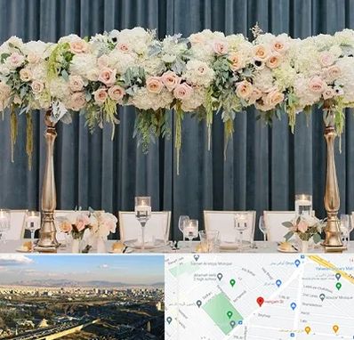 گل آرایی تالار در هنگام