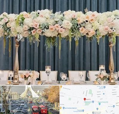 گل آرایی تالار در خیابان آزادی