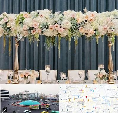 گل آرایی تالار در میدان انقلاب