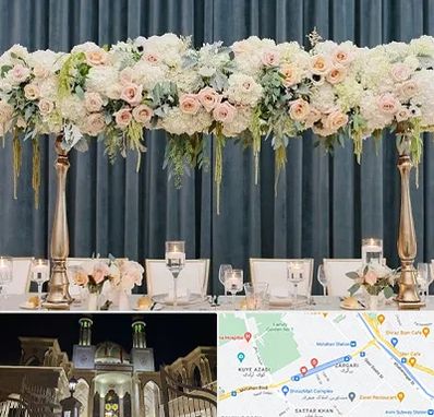 گل آرایی تالار در زرگری شیراز