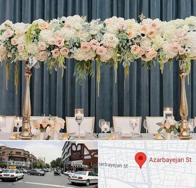 گل آرایی تالار در خیابان آذربایجان