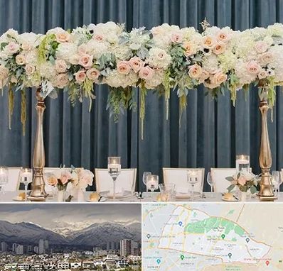 گل آرایی تالار در منطقه 4 تهران