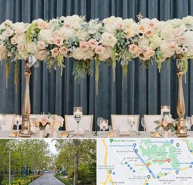 گل آرایی تالار در قدوسی غربی شیراز