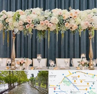 گل آرایی تالار در خیابان ارم شیراز