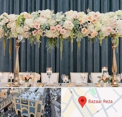 گل آرایی تالار در بازار رضا مشهد