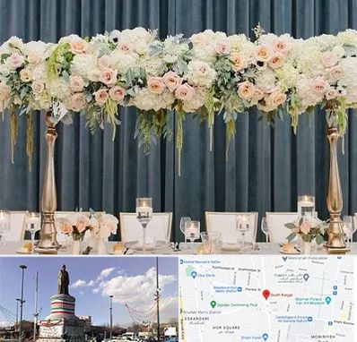 گل آرایی تالار در کارگر جنوبی