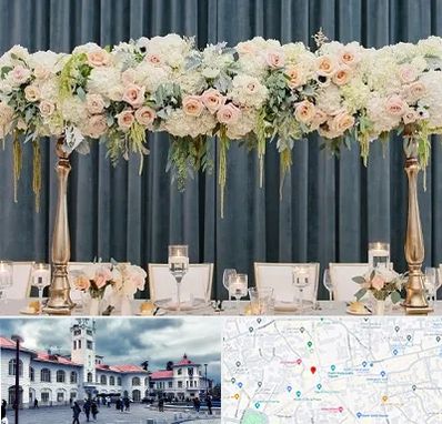 گل آرایی تالار در میدان شهرداری رشت