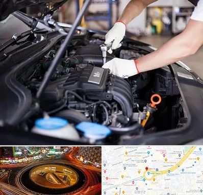 تعمیرگاه ماشین های خارجی در میدان ولیعصر