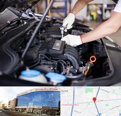 تعمیرگاه ماشین های خارجی در نصف راه تبریز