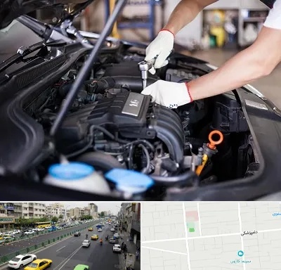 تعمیرگاه ماشین های خارجی در خیابان دامپزشکی
