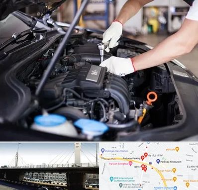 تعمیرگاه ماشین های خارجی در پارک وی