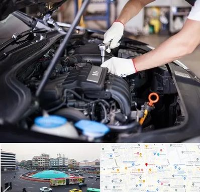 تعمیرگاه ماشین های خارجی در میدان انقلاب