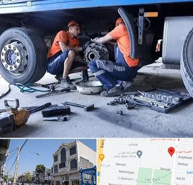 تعمیرگاه ماشین سنگین در افسریه 