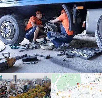 تعمیرگاه ماشین سنگین در بلوار کشاورز