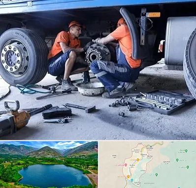 تعمیرگاه ماشین سنگین در رودبار