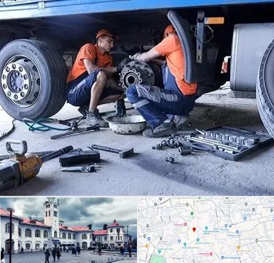 تعمیرگاه ماشین سنگین در میدان شهرداری رشت