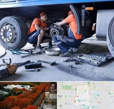 تعمیرگاه ماشین سنگین در منطقه 6 تهران