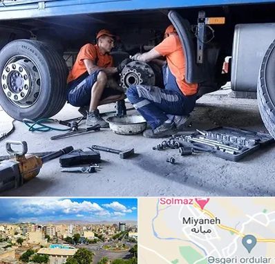 تعمیرگاه ماشین سنگین در میانه