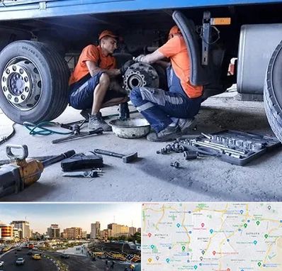 تعمیرگاه ماشین سنگین در منطقه 7 تهران