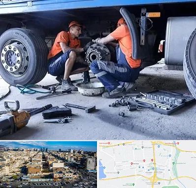 تعمیرگاه ماشین سنگین در شهرک راه آهن