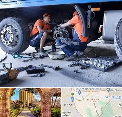 تعمیرگاه ماشین سنگین در شهر ری