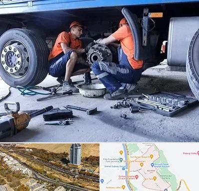 تعمیرگاه ماشین سنگین در خیابان نیایش شیراز