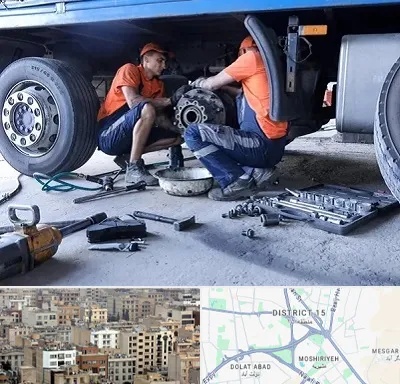 تعمیرگاه ماشین سنگین در جنوب شرق تهران