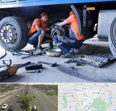 تعمیرگاه ماشین سنگین در منطقه 17 تهران