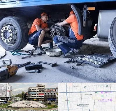 تعمیرگاه ماشین سنگین در مرکز تهران