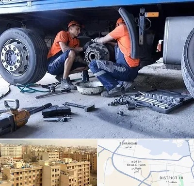 تعمیرگاه ماشین سنگین در جنوب غرب تهران