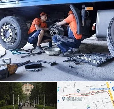 تعمیرگاه ماشین سنگین در بلوار معلم رشت