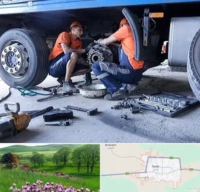 تعمیرگاه ماشین سنگین در سراب