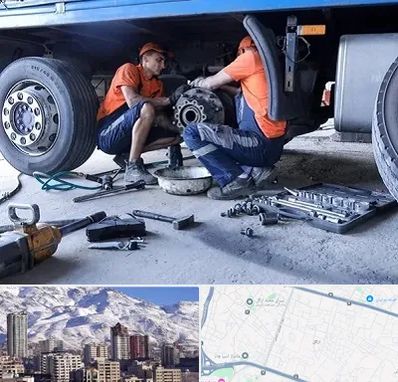 تعمیرگاه ماشین سنگین در ازگل