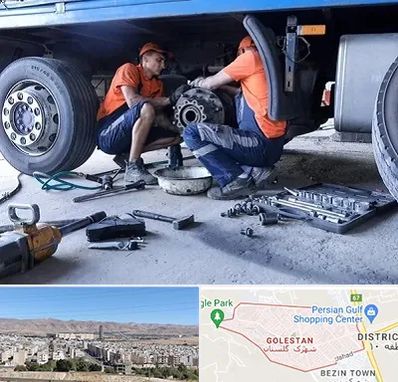 تعمیرگاه ماشین سنگین در شهرک گلستان شیراز