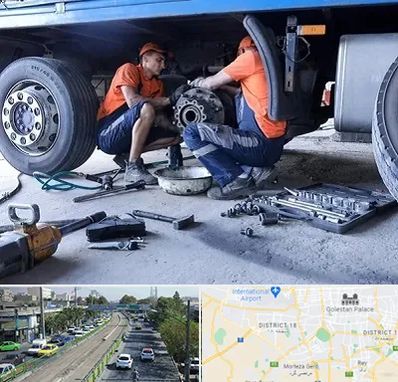 تعمیرگاه ماشین سنگین در جنوب تهران 