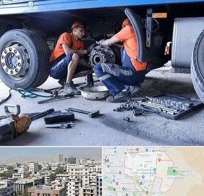 تعمیرگاه ماشین سنگین در منطقه 14 تهران