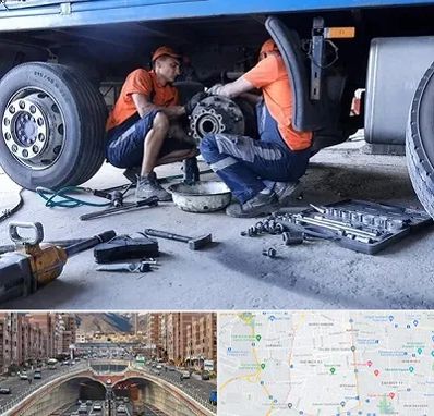 تعمیرگاه ماشین سنگین در منطقه 10 تهران