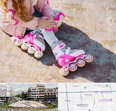 مربی اسکیت در مرکز تهران