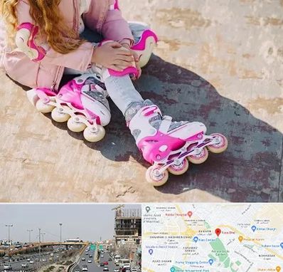 مربی اسکیت در بلوار توس مشهد