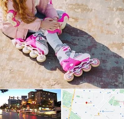 مربی اسکیت در بلوار سجاد مشهد